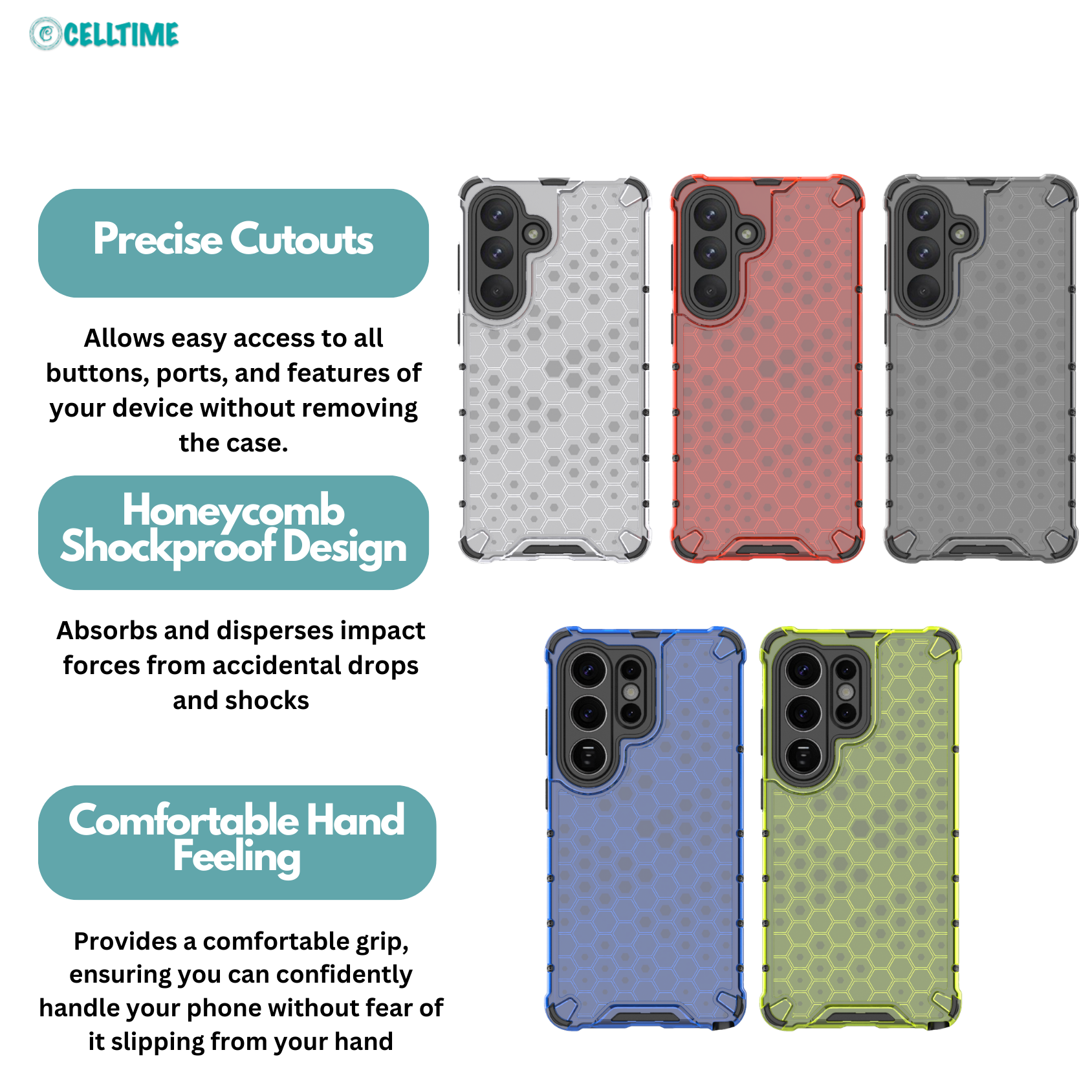 CellTime Case for Galaxy S26 / S26 Plus Honeycomb Cover