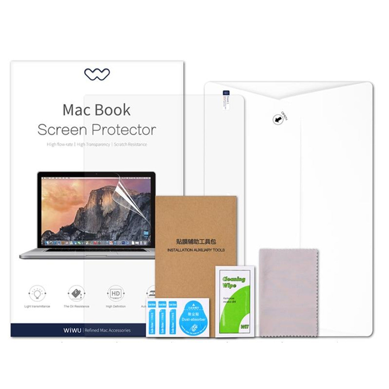 WiWU Macbook Air 13-inch & Pro 13-inch PET Screen Protector - 2 Pack