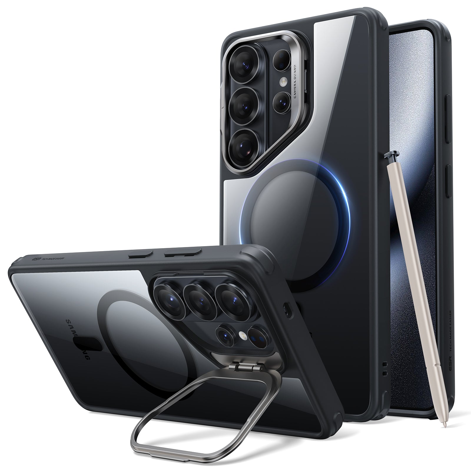 ESR Case with Stand Compatible with Galaxy S26 Ultra Hybrid MagSafe Cover