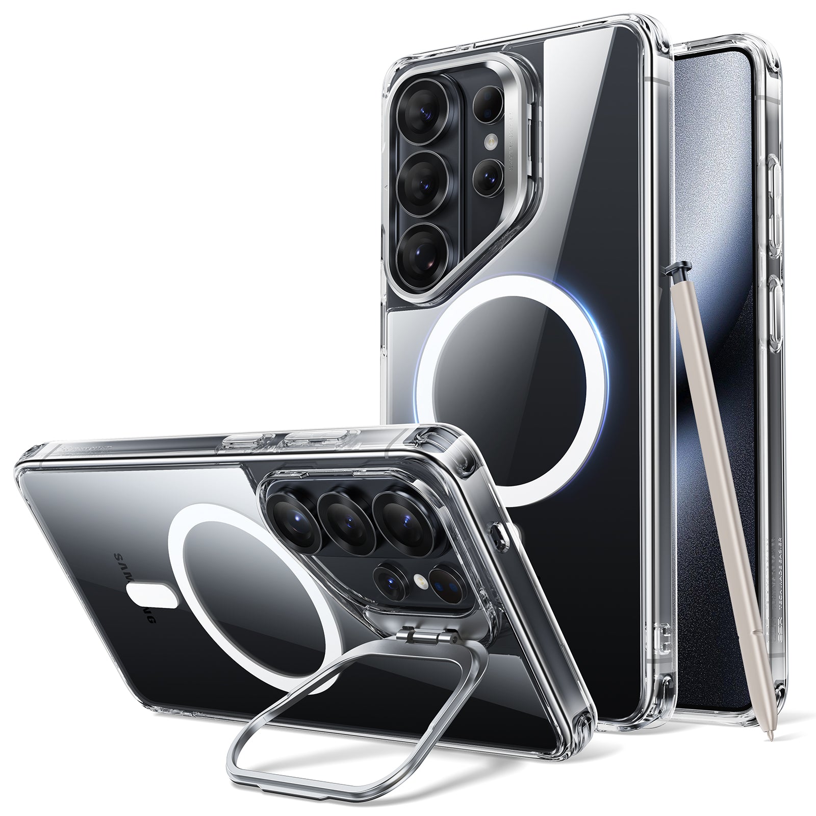 ESR Case with Stand Compatible with Galaxy S26 Ultra Hybrid MagSafe Cover