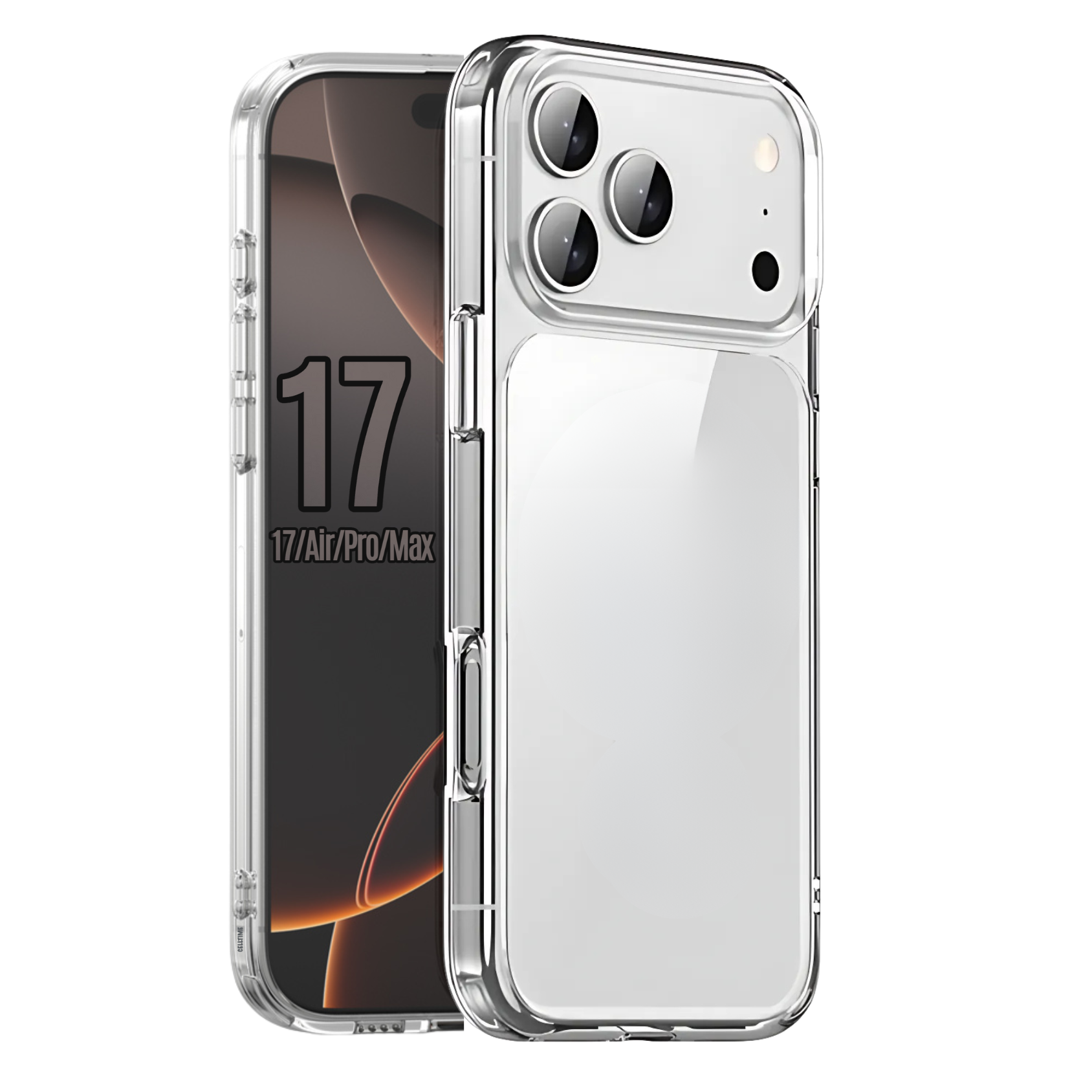 CellTime Case for iPhone 17/ 17 Air/ 17 Pro/ 17 Pro Max Clear Shockproof Cover