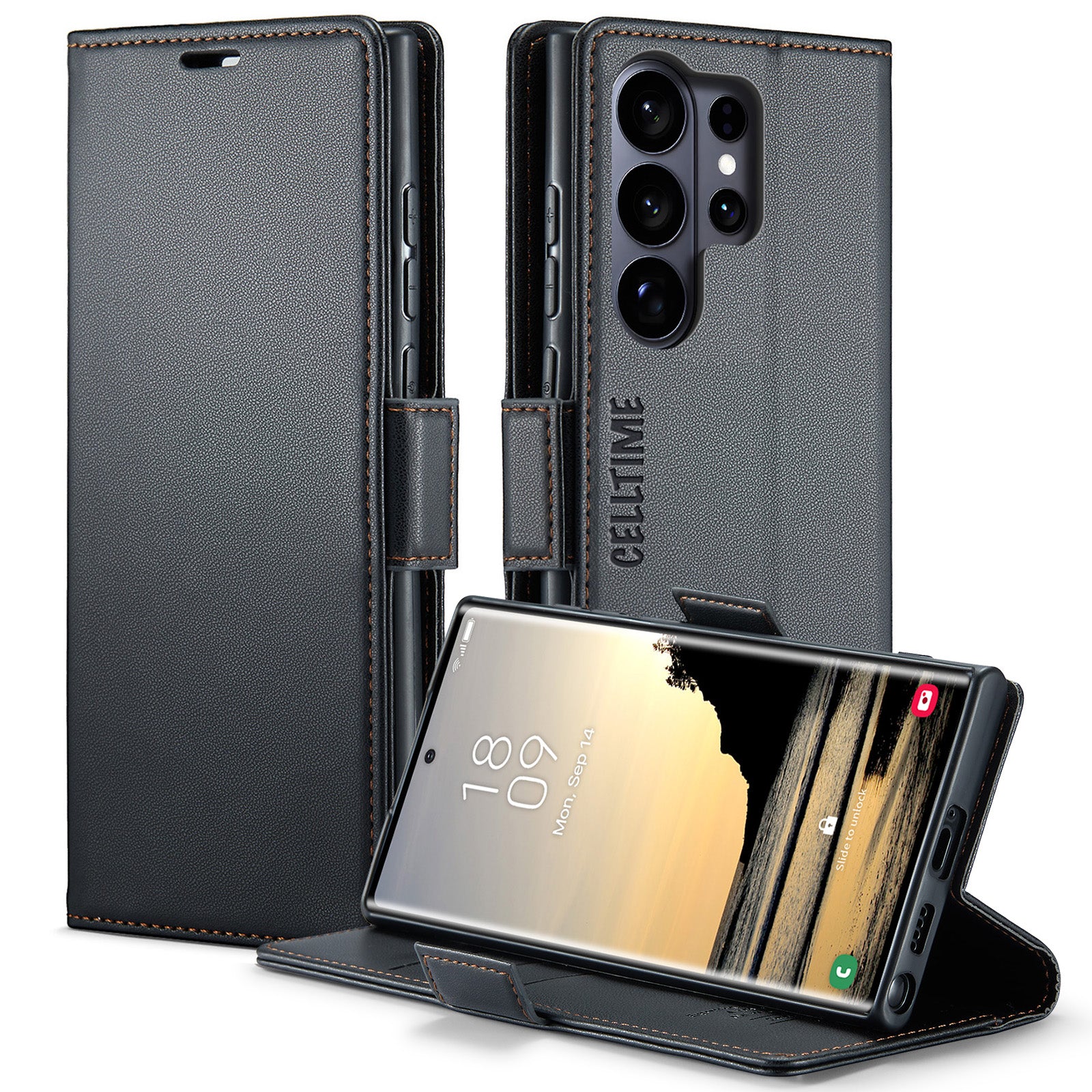 Retro Flip Case for Galaxy S26 Ultra Leather Wallet Cover