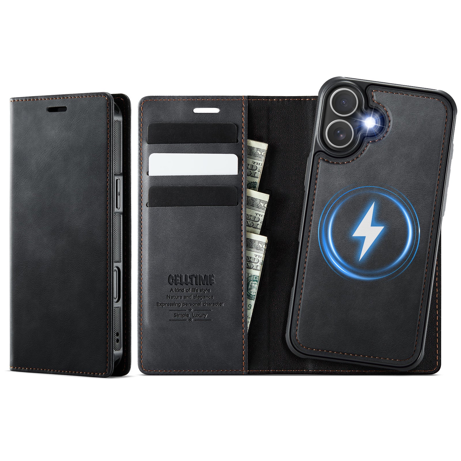 Retro Pro Flip Case for iPhone 17 Leather MagSafe Cover