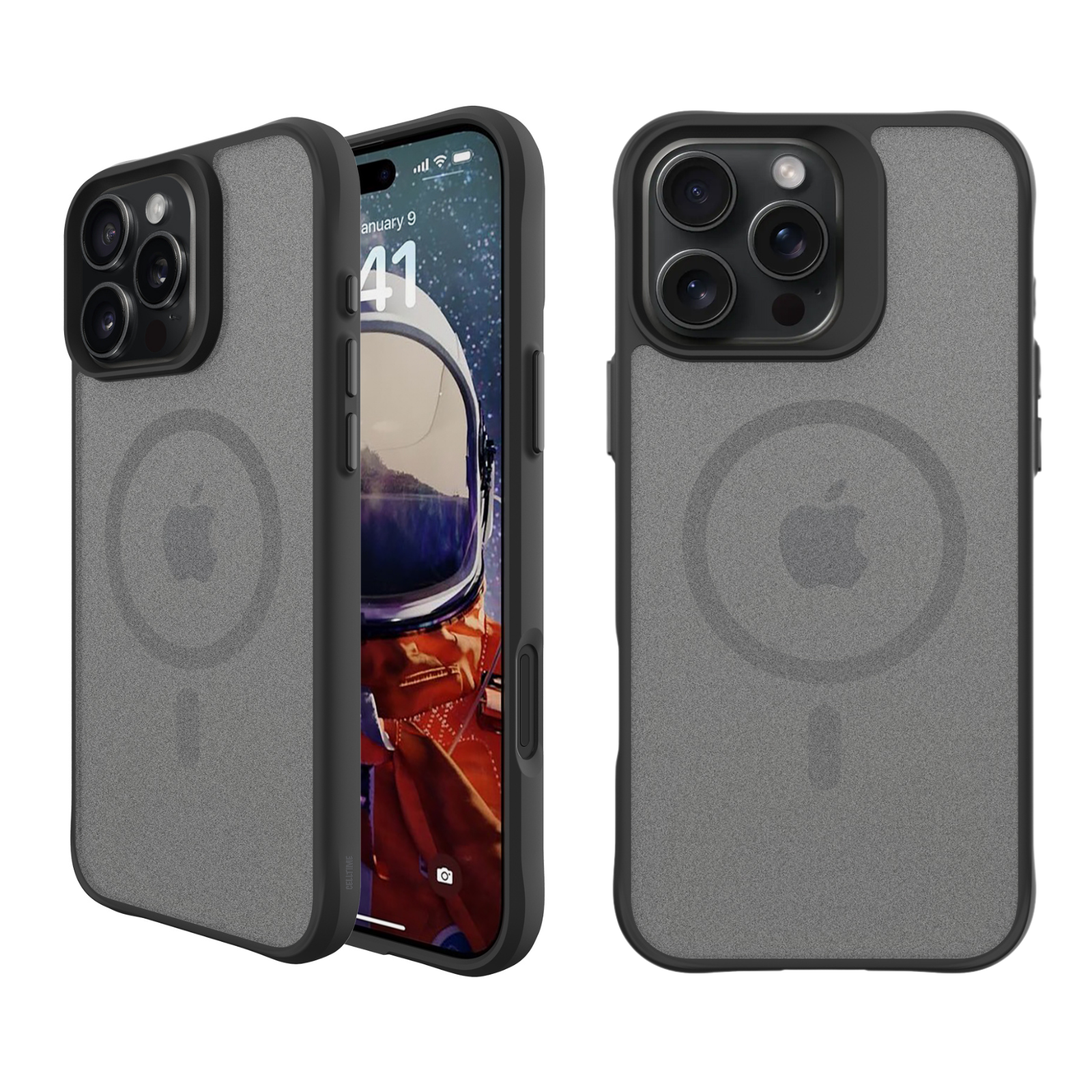 CellTime Frost MagSafe Cover Compatible with iPhone 16 Pro/ 16 Pro Max - Frosted Black