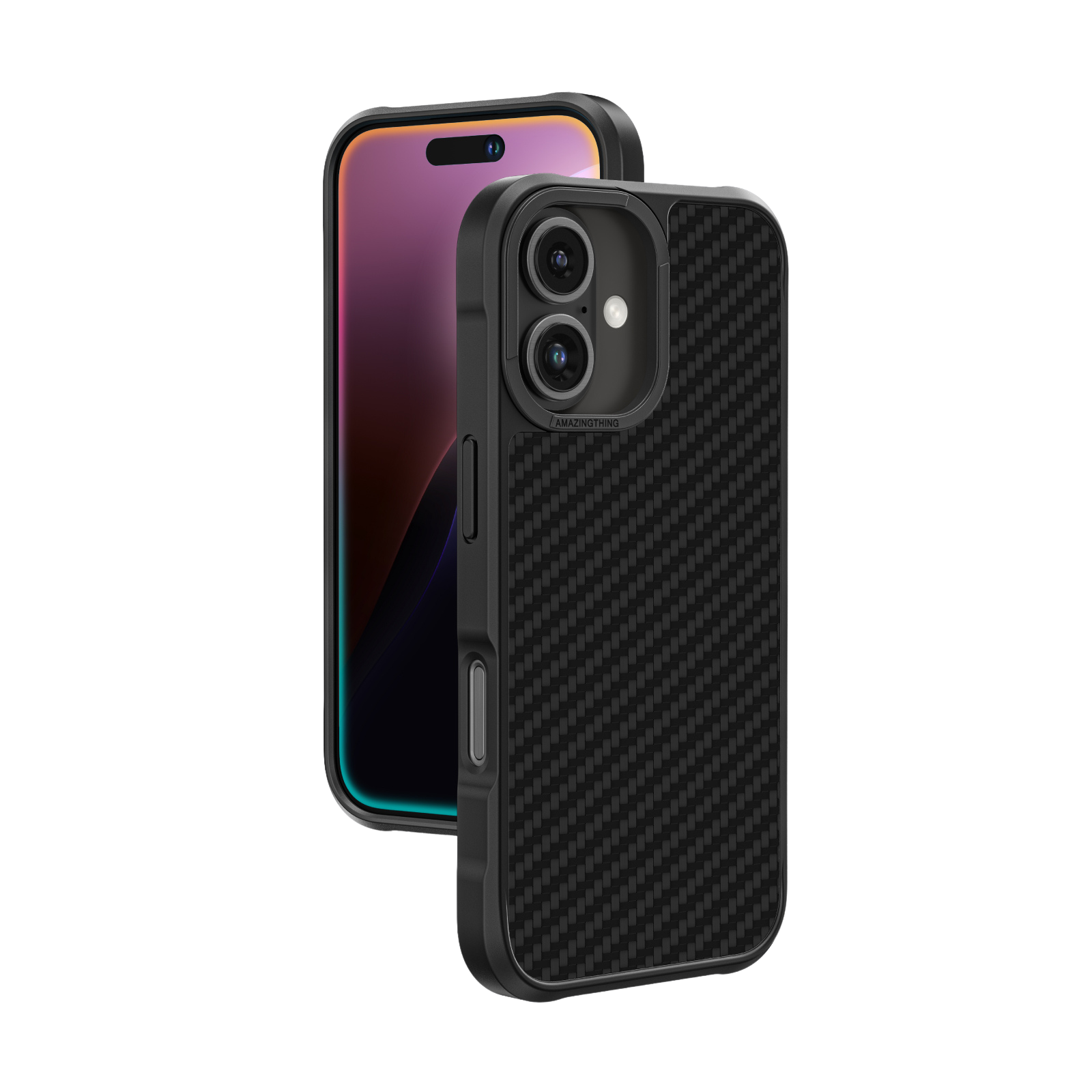 AMAZINGTHING Titan Max Aramid Fiber Mag Case for iPhone 16/16 Plus Shockproof MagSafe Cover