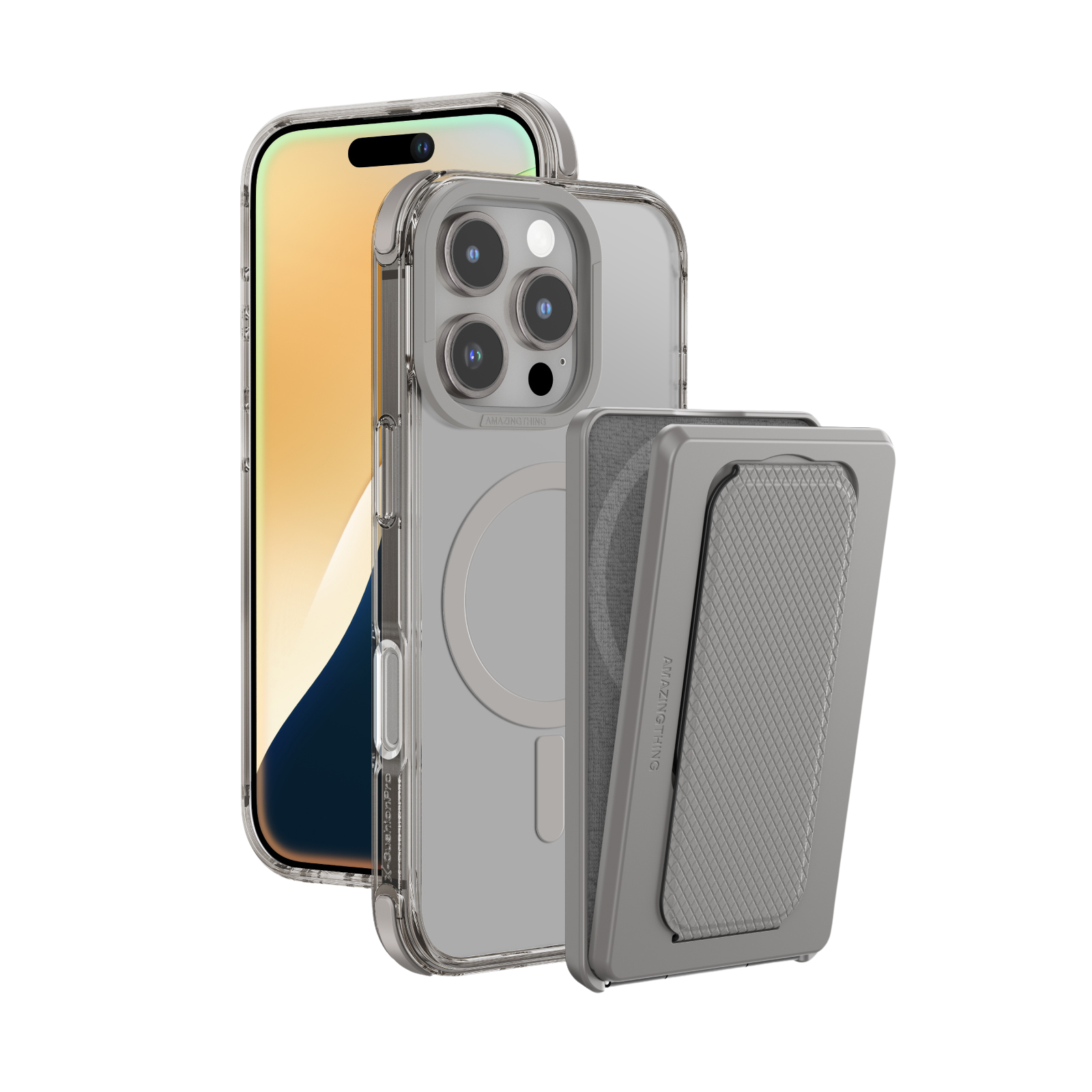 AMAZINGTHING Omni Mag Shockproof Case Stand Set for iPhone 16 Pro/16 Pro Max MagSafe Cover