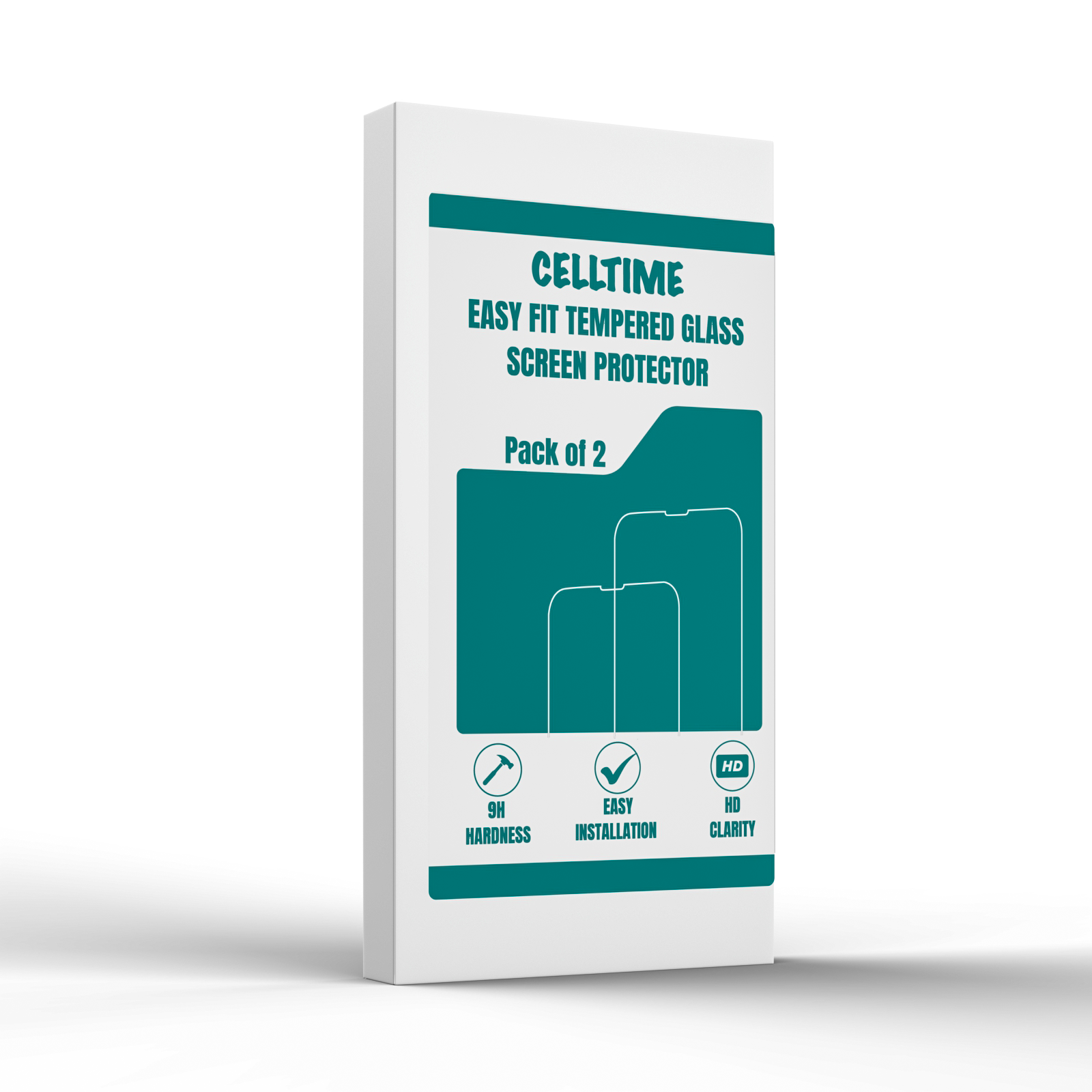CellTime EasyFit Screen Protector for iPhone 14 Pro - 2 Pack