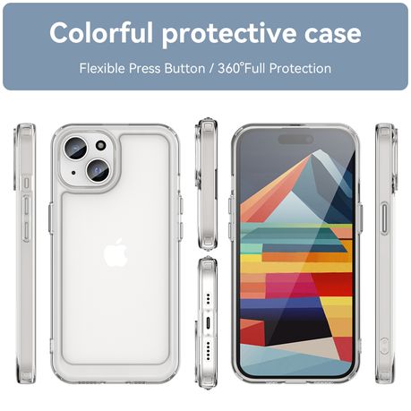 iPhone 15 Shockproof Candy Series Clear Cover