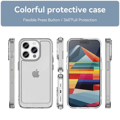 iPhone 15 Pro Shockproof Candy Series Clear Cover