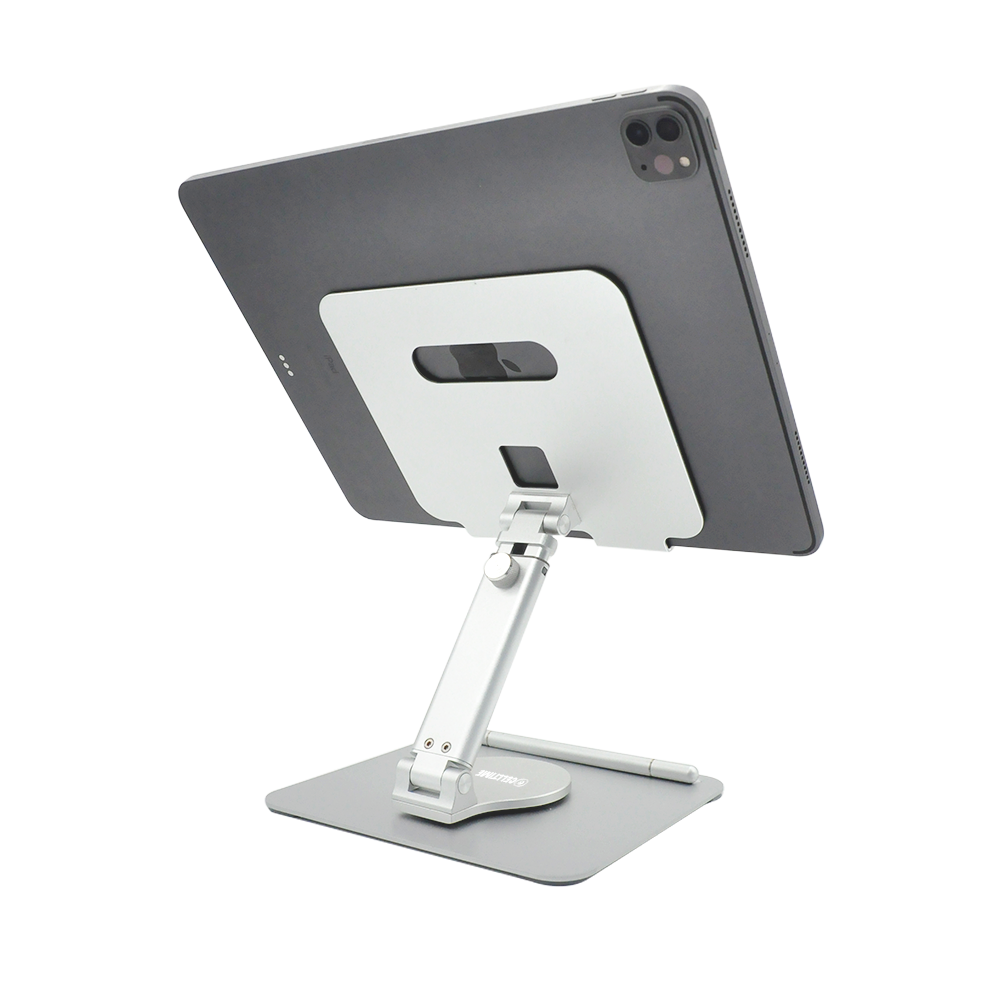 CellTime Aluminium Foldable Rotatable Tablet Stand with Stylus Pen