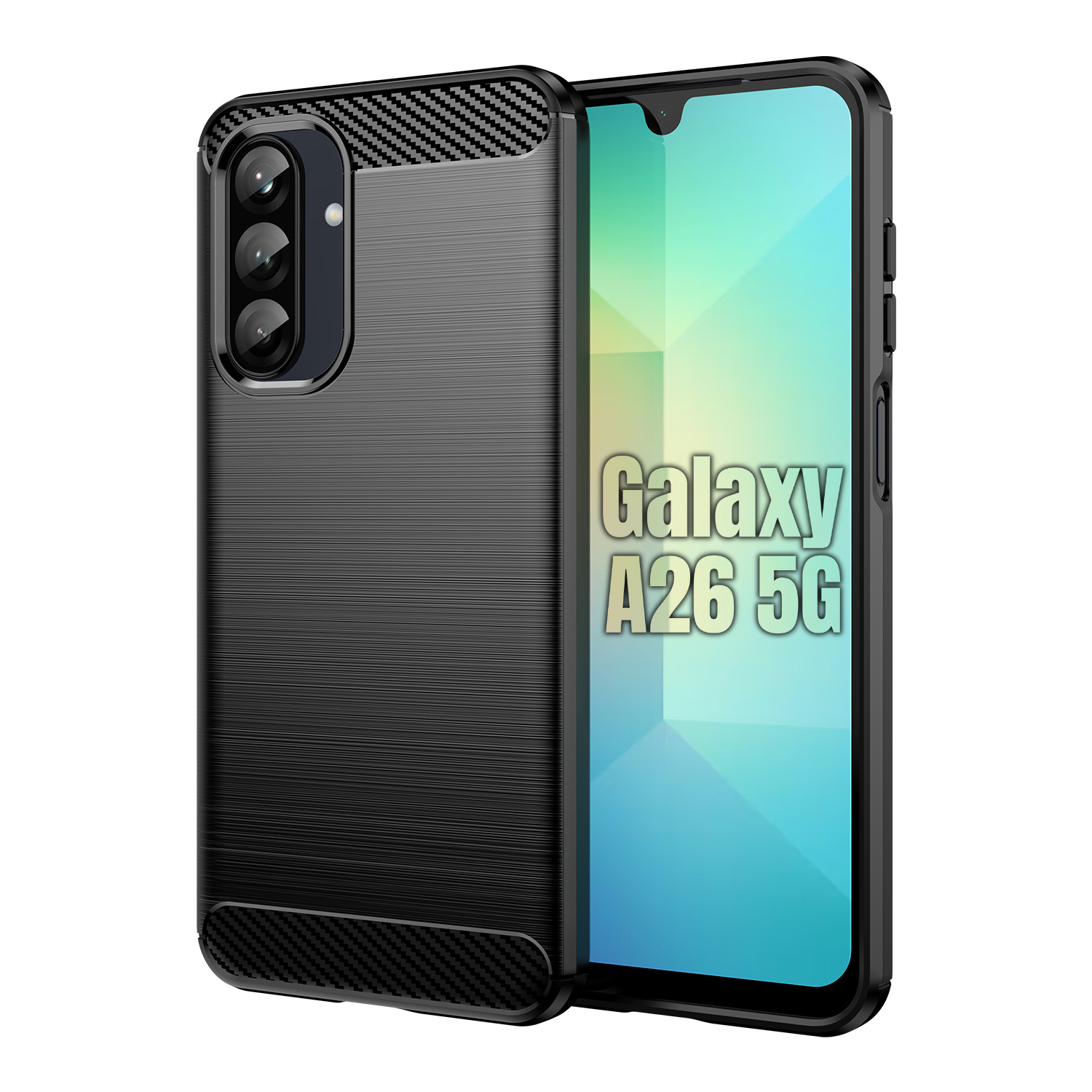 Carbon Fiber Design Case for Galaxy A26 5G Shockproof Cover