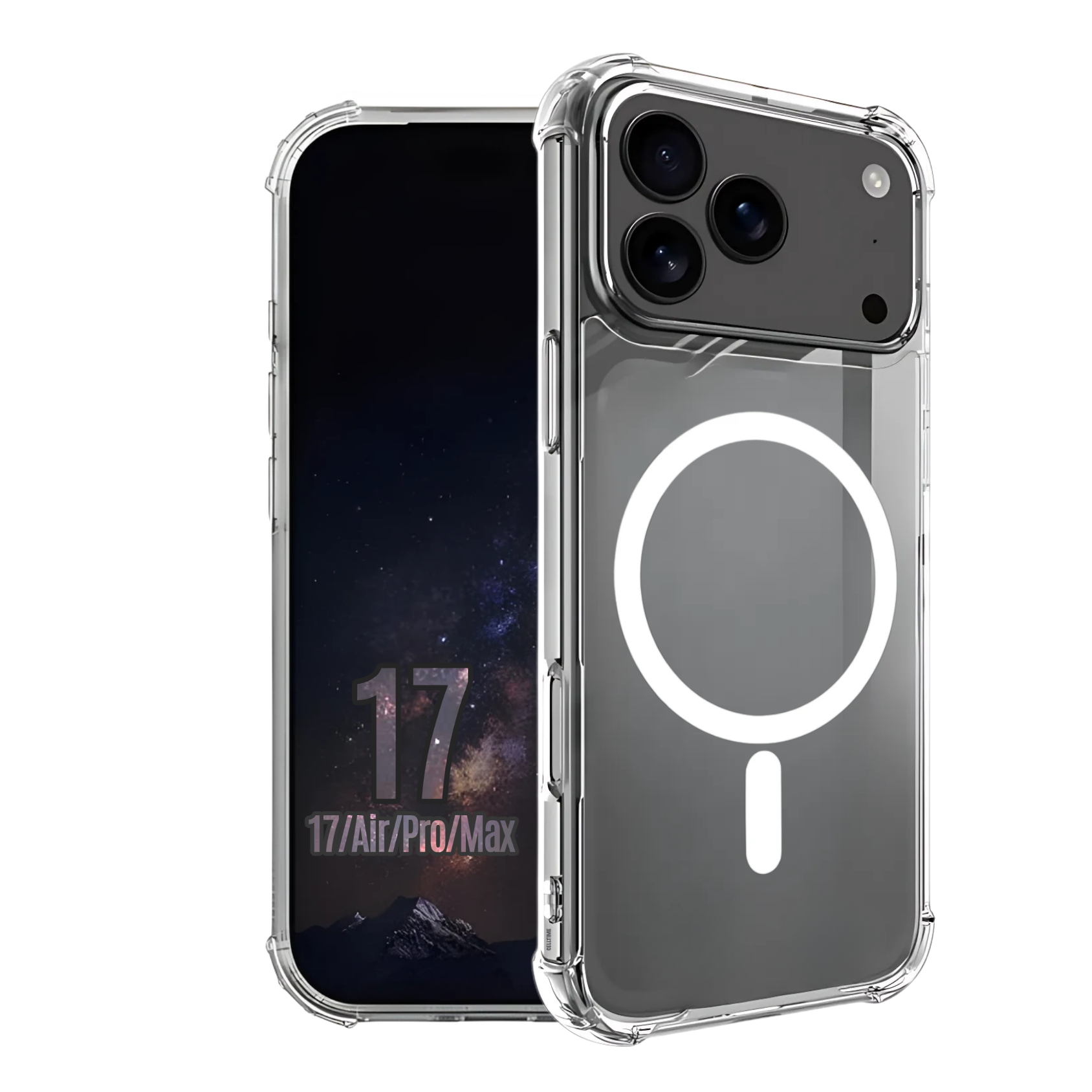 CellTime Case for iPhone 17/ 17 Air/ 17 Pro/ 17 Pro Max Clear MagSafe Cover