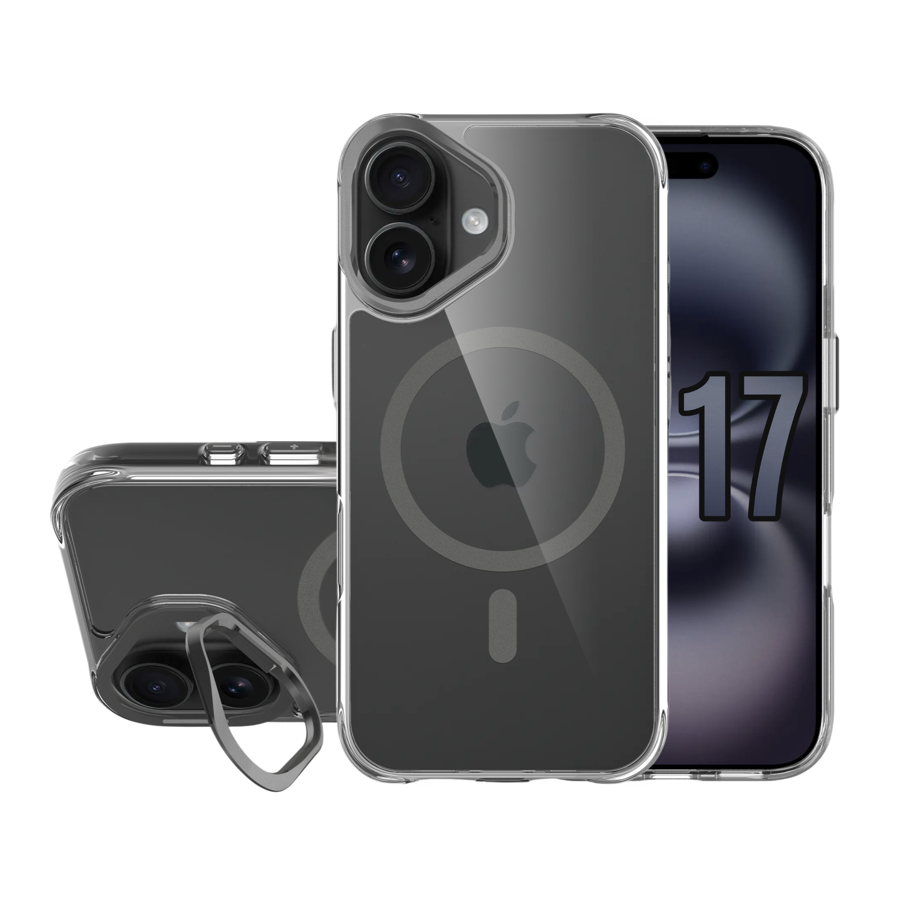 CellTime Case for iPhone 17 Apex Capsule MagSafe Cover - Clear Grey