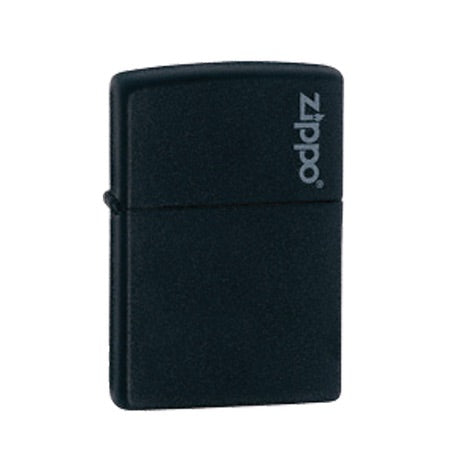 Zippo Lighter - Black Matt With Logo - ZP218ZL