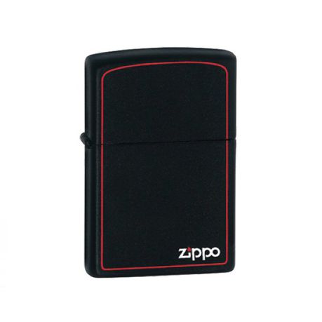 Zippo Lighter - Black Matte with Border