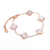 Diva Elegant Crystal Clover Flower Jewelry Gold Bracelets for Women