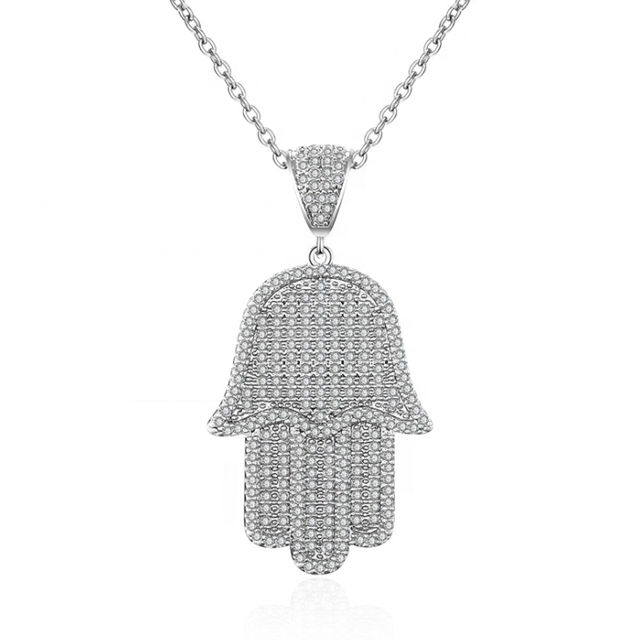 Diva Hamsa hand evil protection necklace