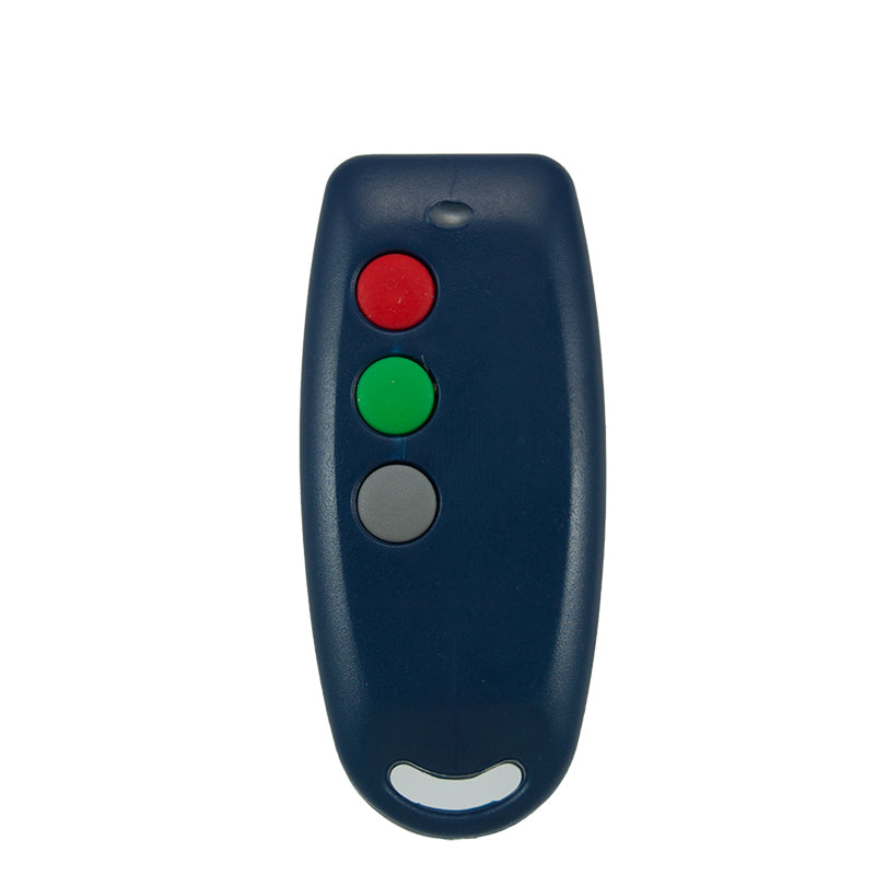 QTron blue and grey 3 button remote transmitter 403mhz