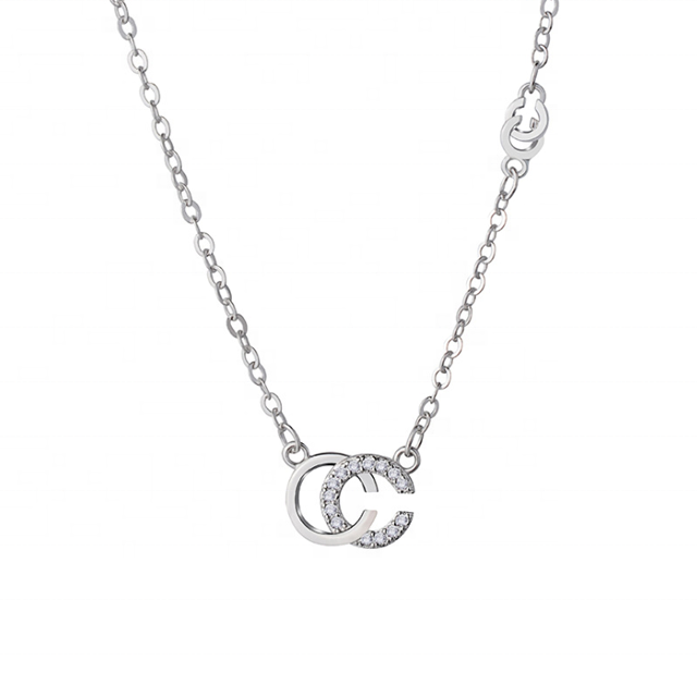 Diva CC Clavicle Silver Chain