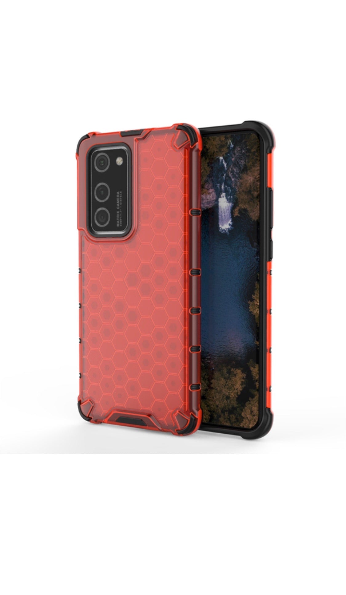 Huawei P40 Shockproof Honeycomb Cover Red