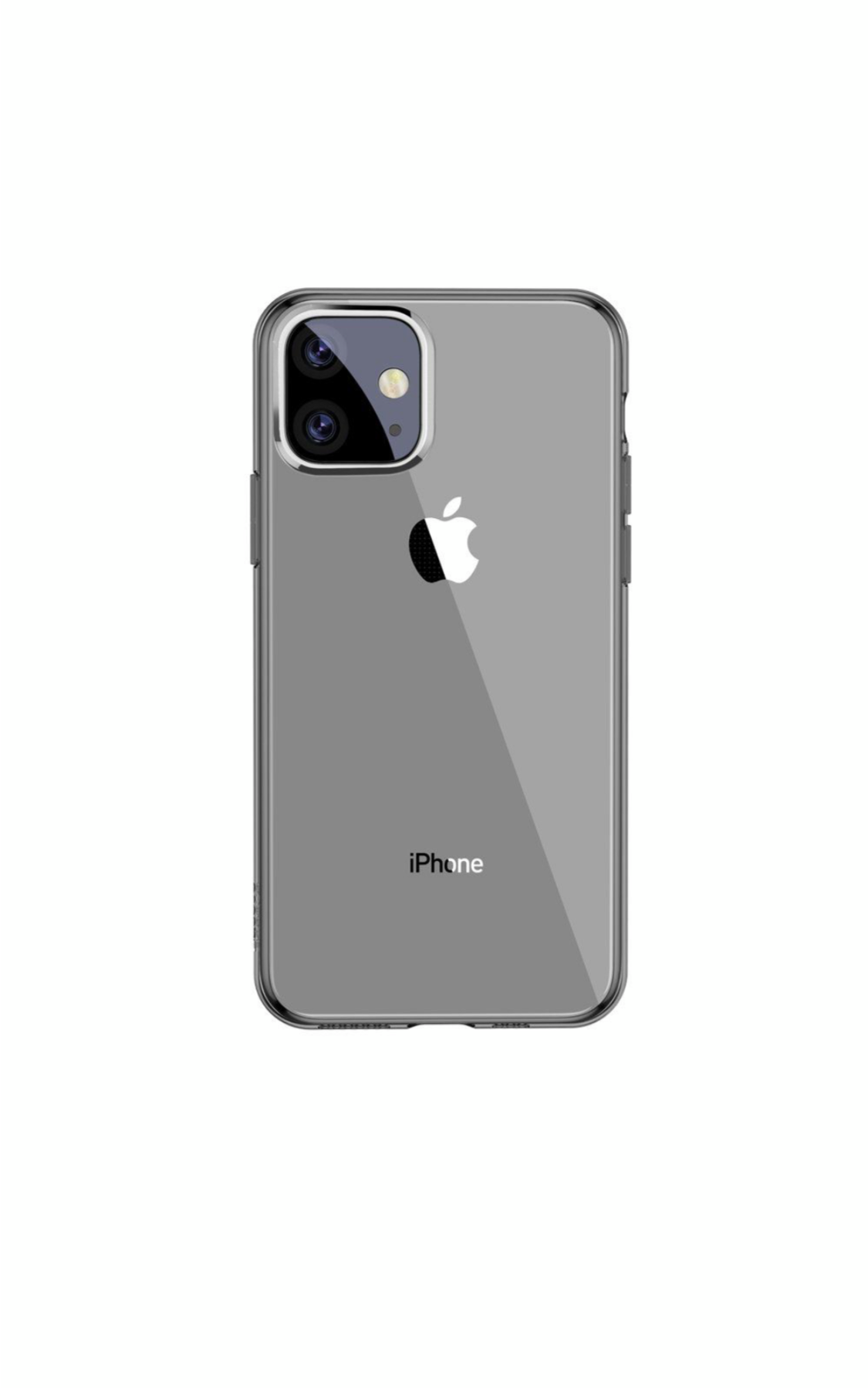 iPhone 11 Clear Shock Resistant Gel Cover Grey