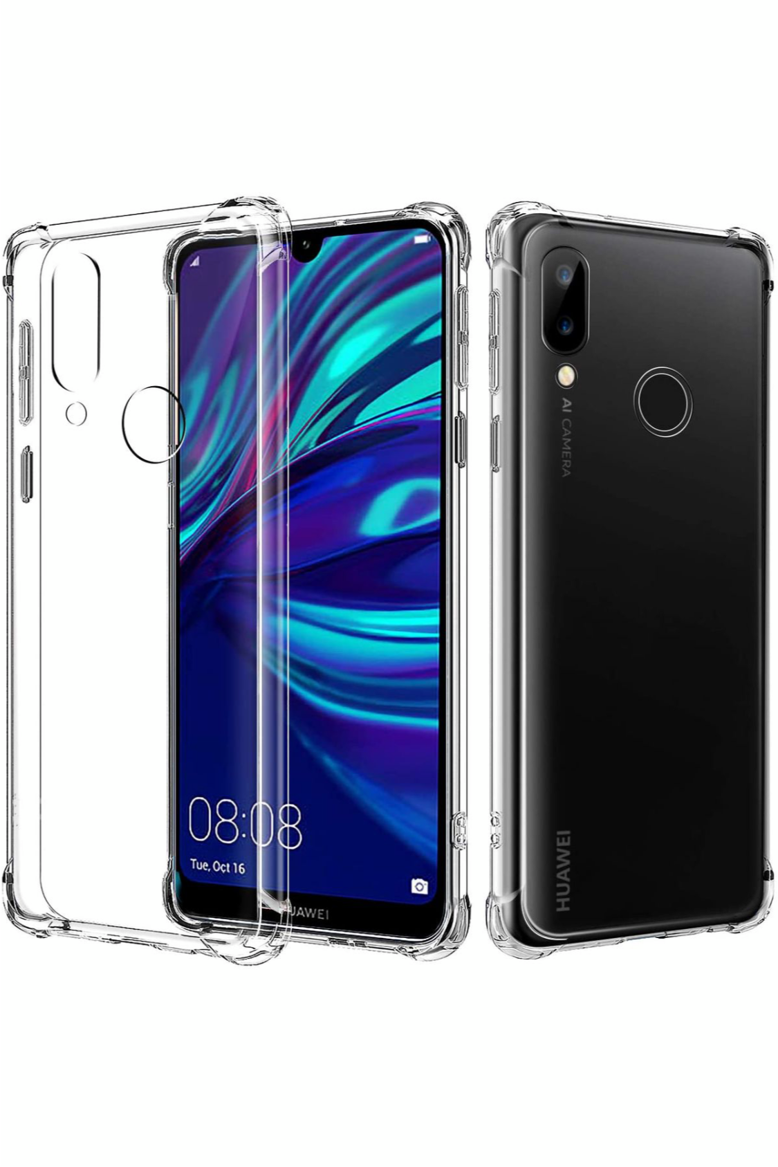 CellTime Huawei Y7 2019 Clear Shock Resistant Armor Cover
