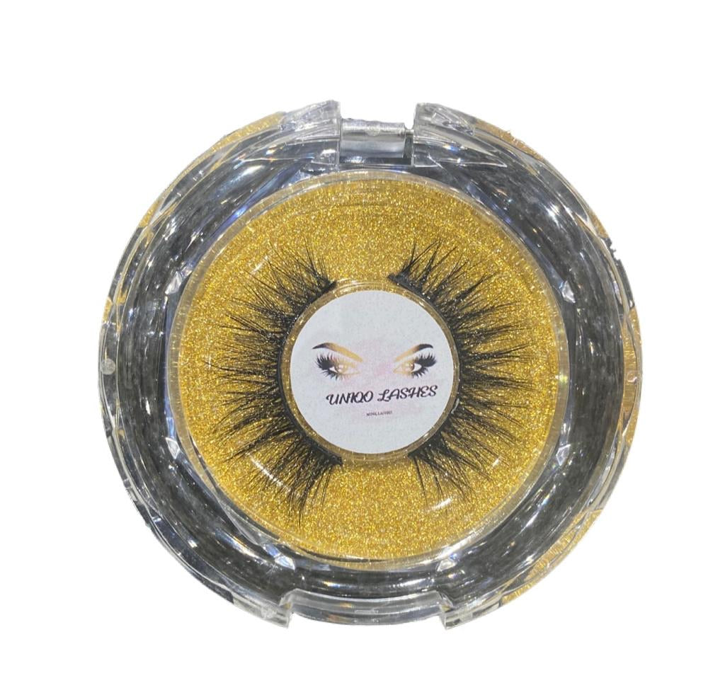 Uniqo 3D Mink Fur Eye Lashes - (W-26)