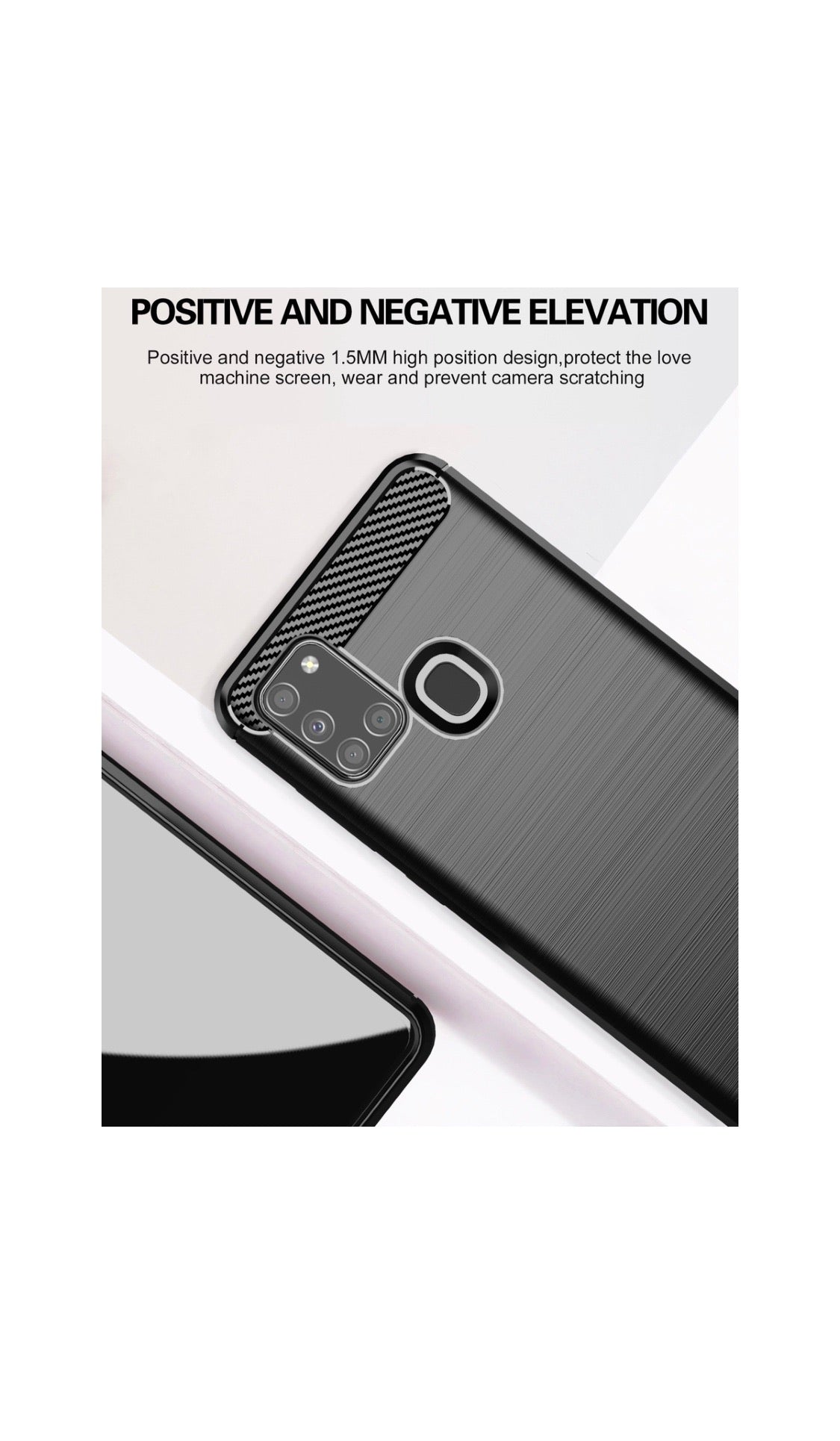 Galaxy A21S Shockproof Carbon Fiber Design Cover