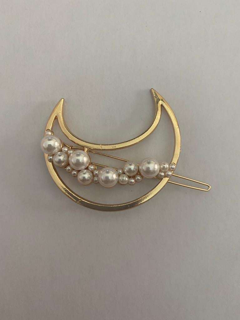 Uniqo Moon Pearl Hair Clip