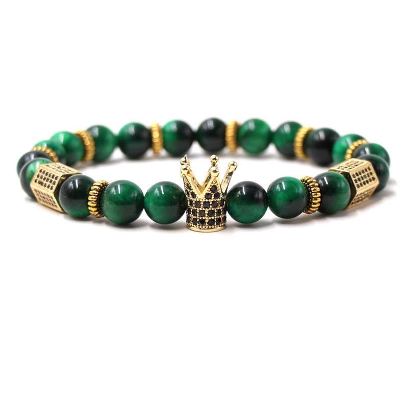 Argent Craft Malachite Stone With Crown (gold)