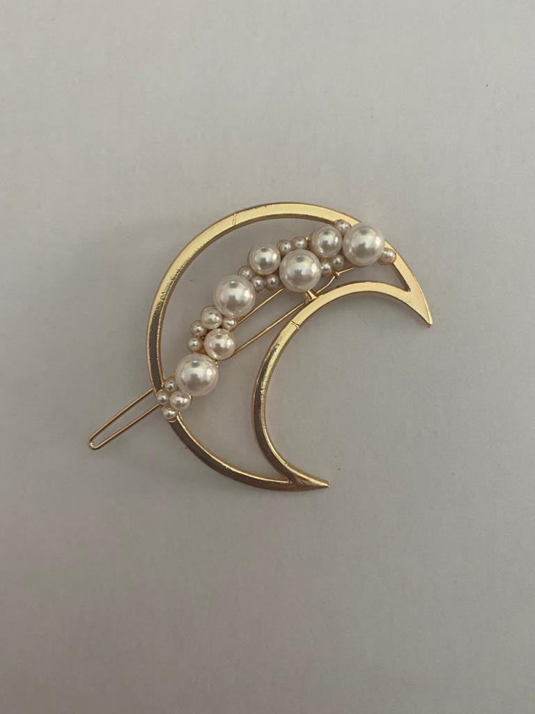 Uniqo Moon Pearl Hair Clip