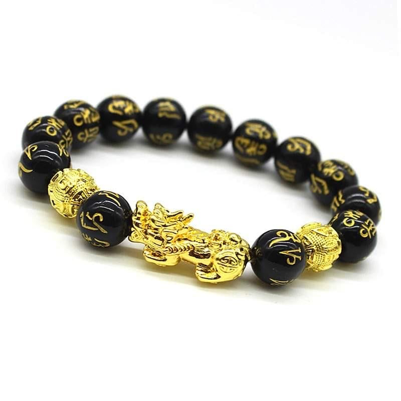 Argent Craft Feng Shui Black Obsidian Wealth Bracelet