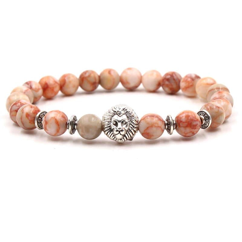 Argent Craft Calcite With Hunting Lion Bracelet (Silver)