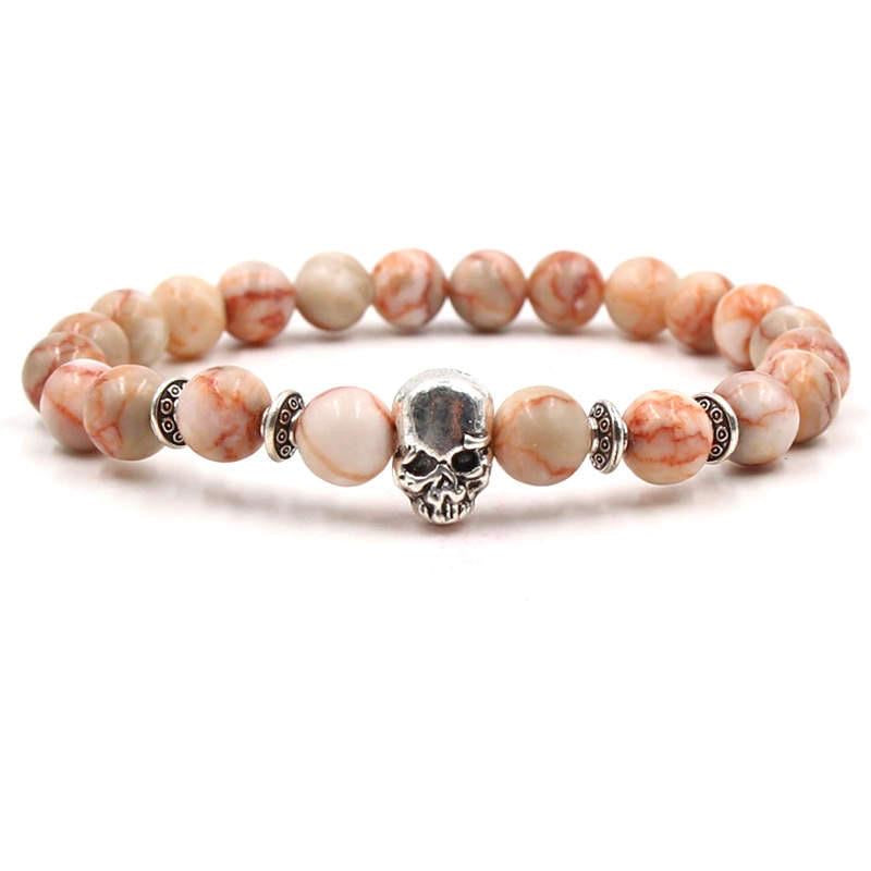 Argent Craft Calcite with Ancient Skull Bracelet (Silver)