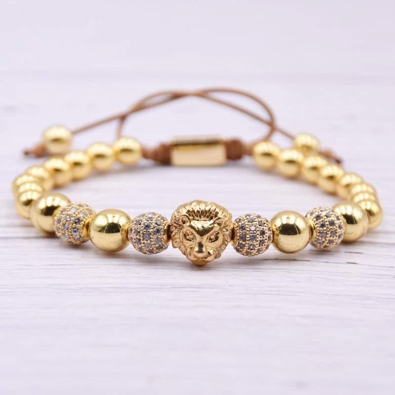 Argent Craft Gold Stone & Royal Lion Bracelet