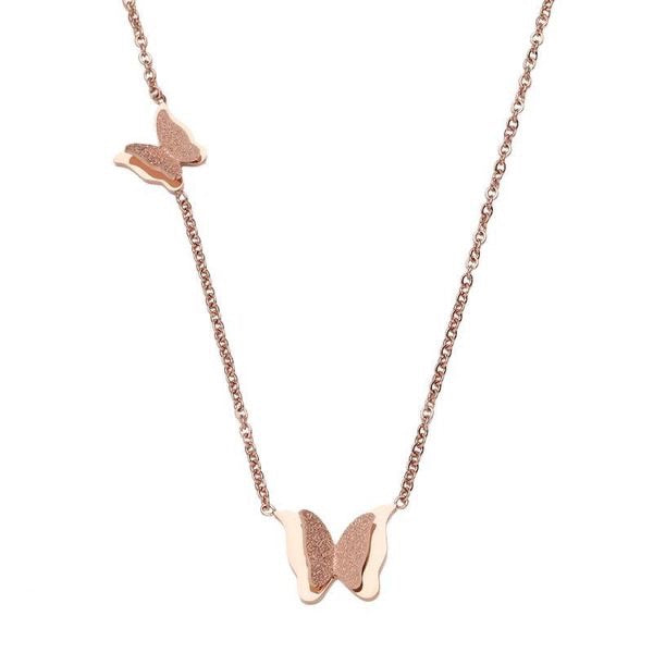 Uniqo Butterfly Rose Gold Necklace