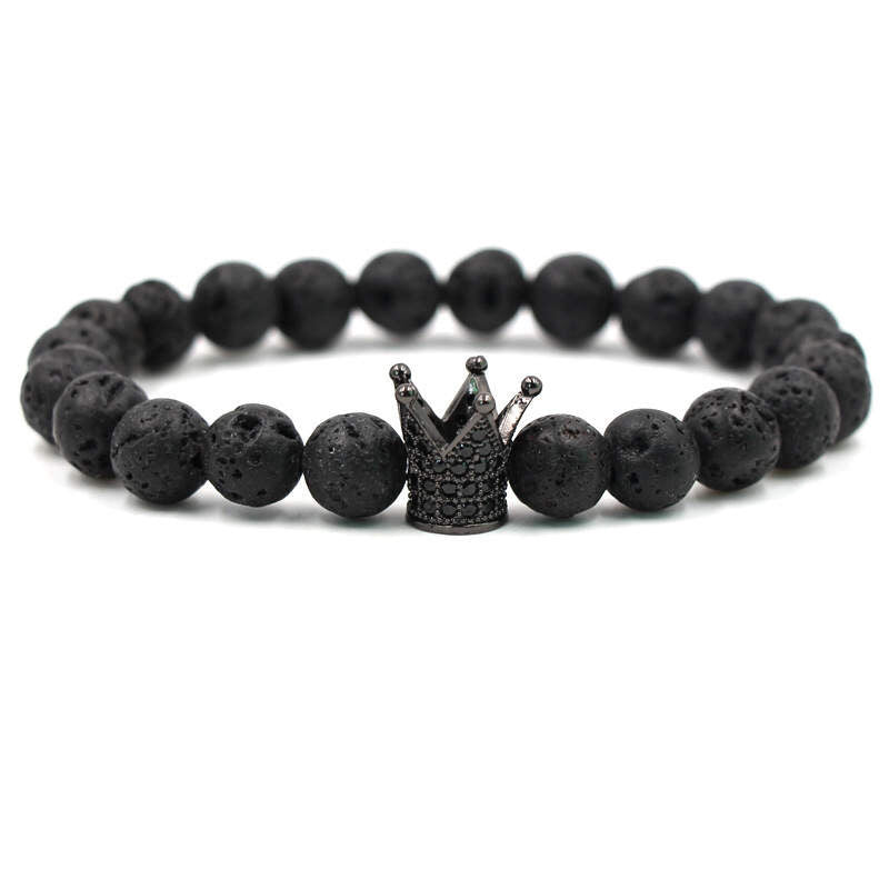 Argent Craft Lava Stone With Crown (Black)
