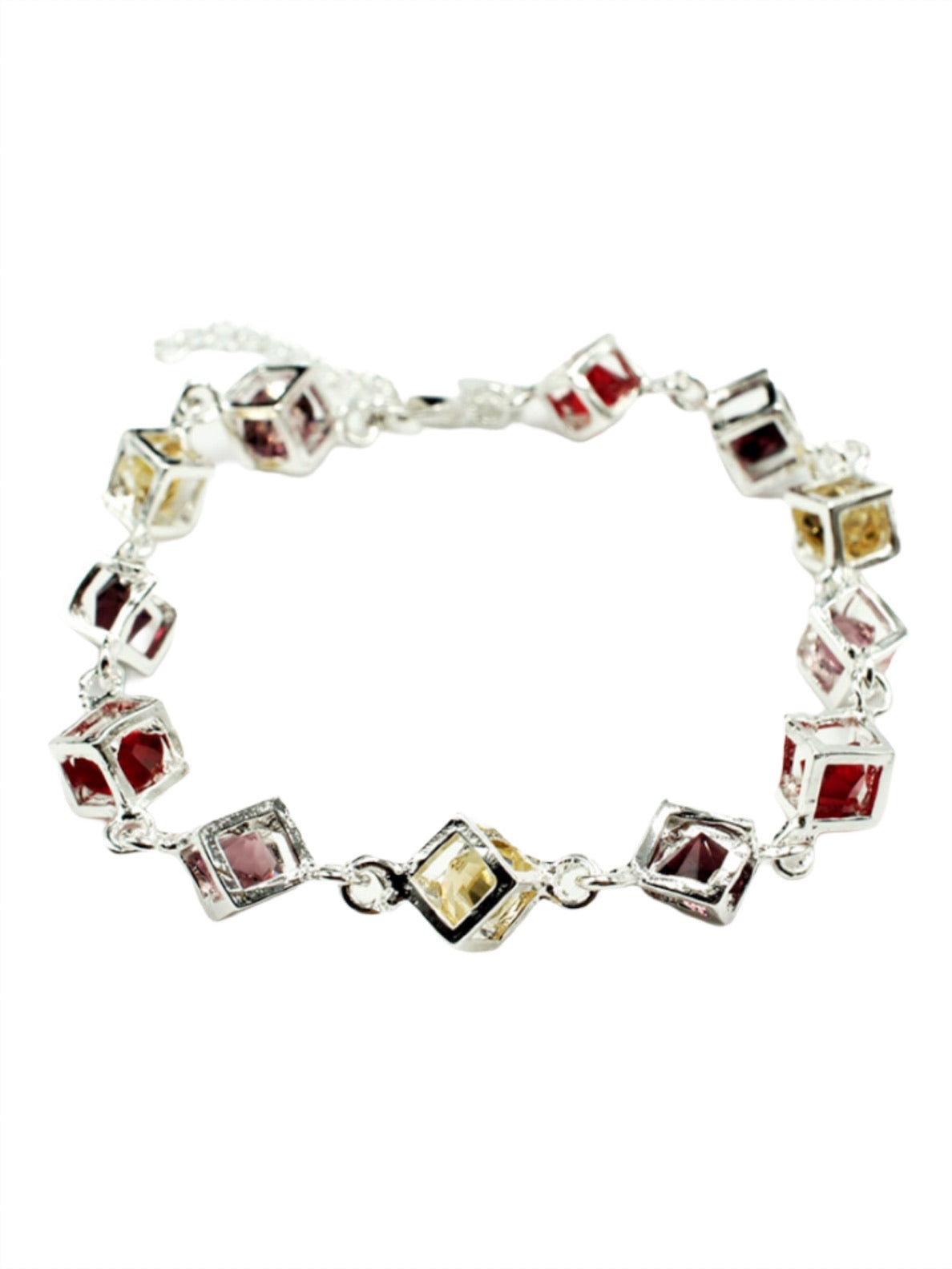 Uniqo Multi Color Rubio Cube Design Bracelet