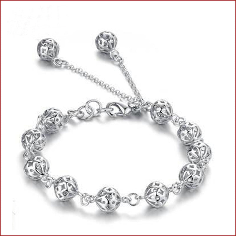 Uniqo Silver Circular Charm Bracelet