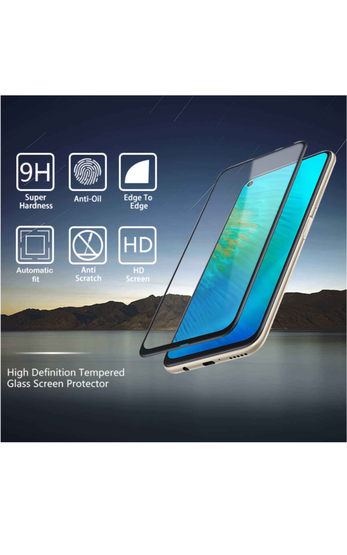 CellTime Full Tempered Glass Screen Guard for Huawei P40