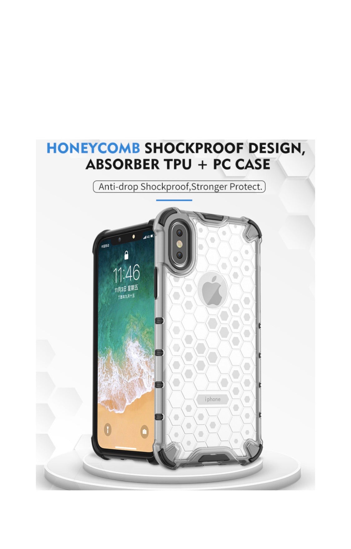 iPhone 11 Pro Max Shockproof Honeycomb Cover