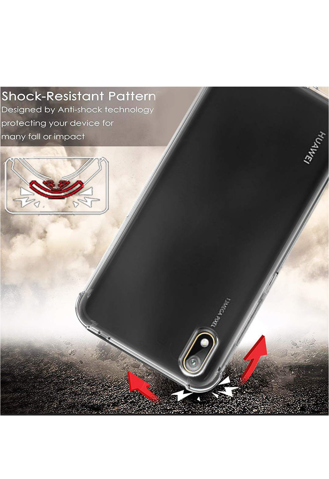 Cover Trasparente Per Huawei Y5 2018 – Morbida TPU Antiurto Con Stampa Lupo, Sottile E Leggera