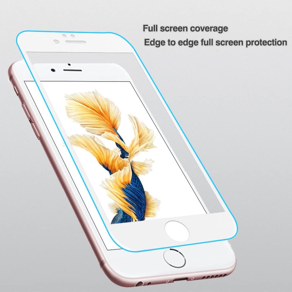 Apple iPhone 7 Plus Tempered Glass Screen Guard Full Glue -White