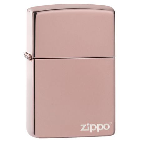 Zippo Lighter - Classic High Polish Rose Gold Zippo Logo