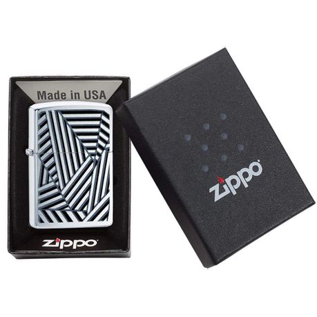 Zippo Lighter 200 Grid Lines Design