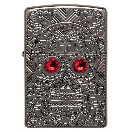 Zippo Lighter - Armor Crystal Skull Design