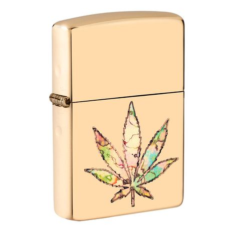 Zippo Lighter - Pot Leaf Fusion Design