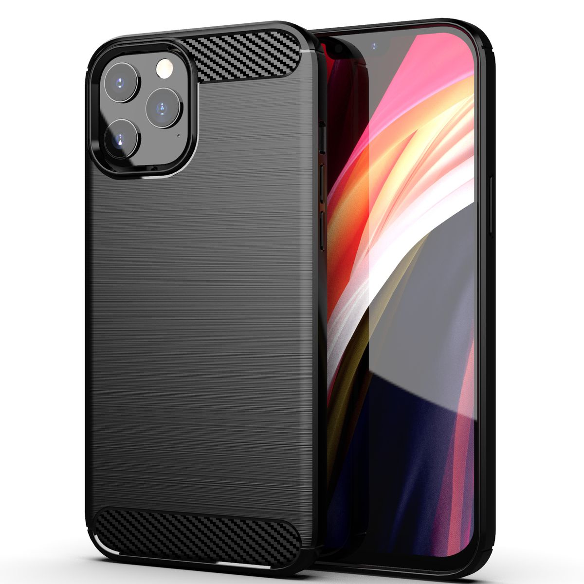 CellTime™ iPhone 12 / iPhone 12 Pro Shockproof Carbon Fiber Design Cover