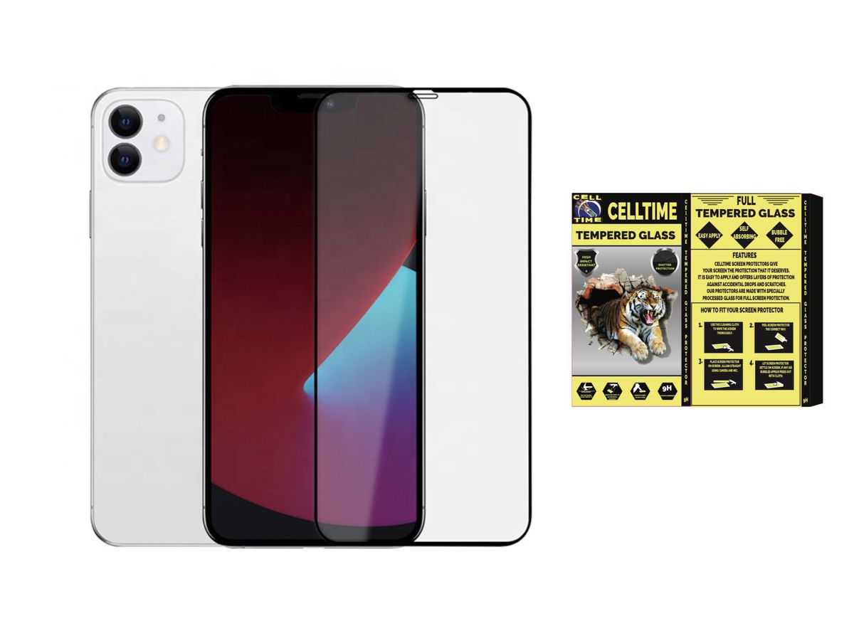 CellTime™ Full Tempered Glass Screen Guard for iPhone 12 / iPhone 12 Pro (6.1")