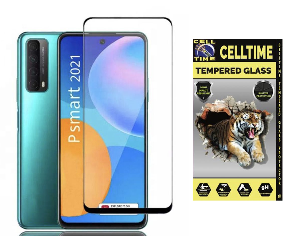 CellTime™ Full Tempered Glass Screen Guard for Huawei  P Smart 2021
